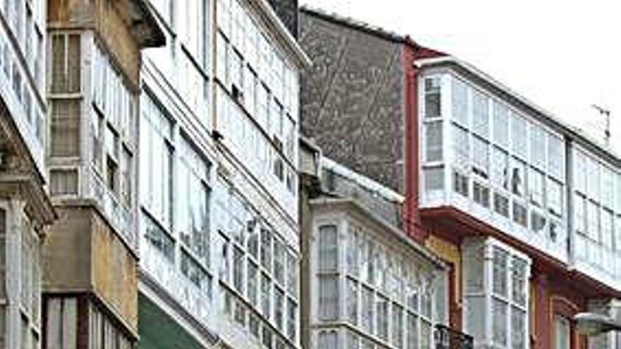 Vista de edificios del casco histórico de Ferrol.