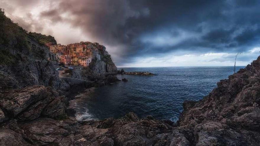 Fotografía del autor coruñés incluida en un Top 50 de los premios Pano Epson, tomada en Manarola.