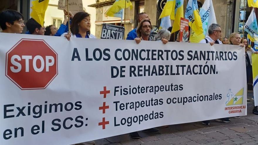 Una movilización reciente de los fisioterapeutas celebrada en Santa Cruz de Tenerife.