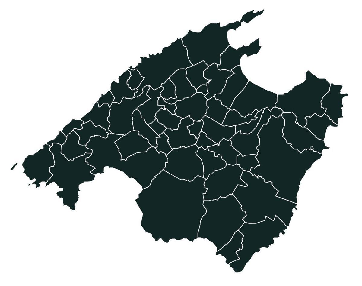 Silueta de l'illa de Mallorca.