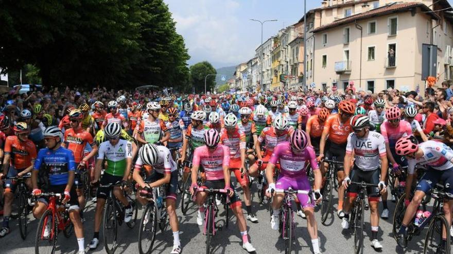 El pelotón en el Giro de Italia.