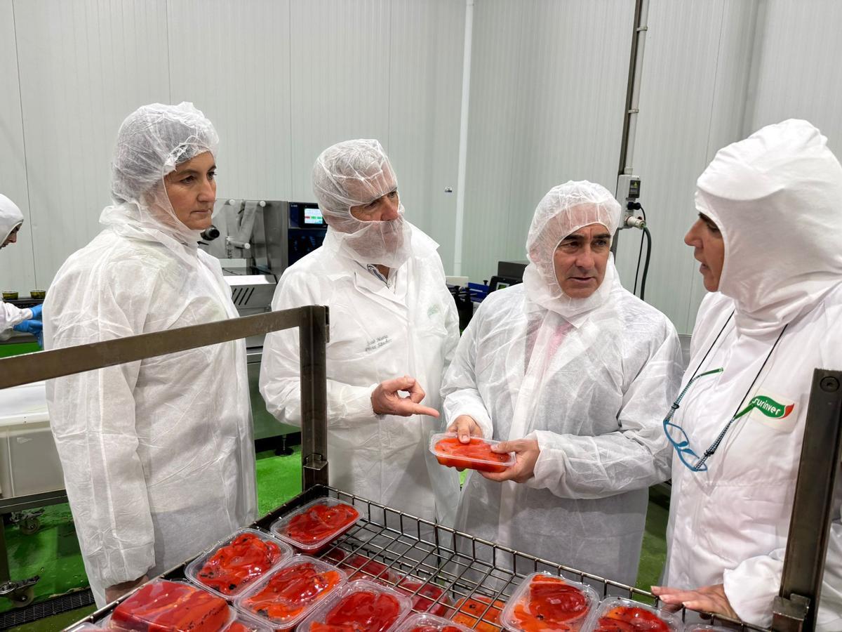 Instalaciones de la fábrica de alimentos de V Gama de Suriver en Pilar de la Horadada que visitó el conseller Barrachina