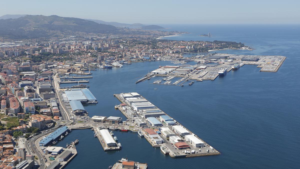 Vista del Puerto de Vigo en 2022.