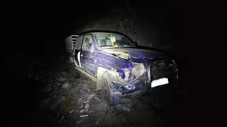 Espectacular persecución policial: Roba un coche en Luis Doreste Silva y acaba enriscado en Tenoya