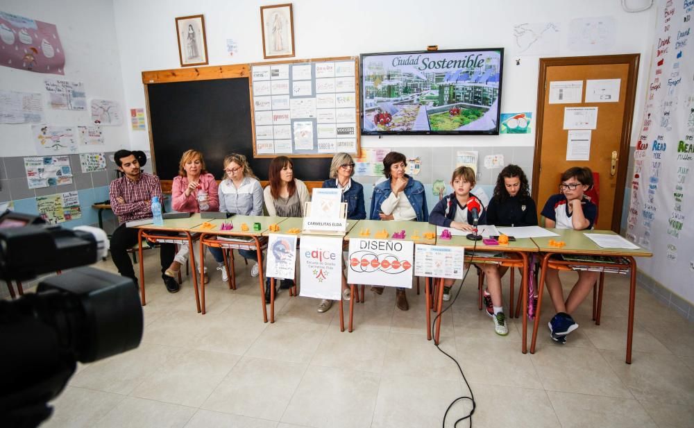 Alumnos que fabrican robots en el cole