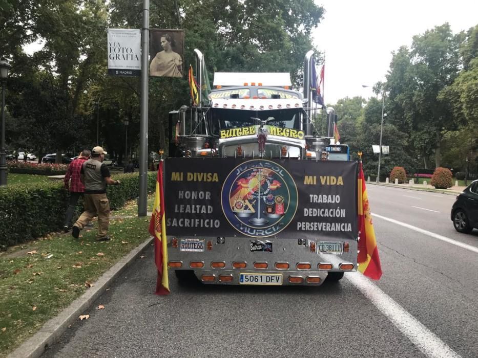 Un momento de la protesta de Jusapol en Madrid.