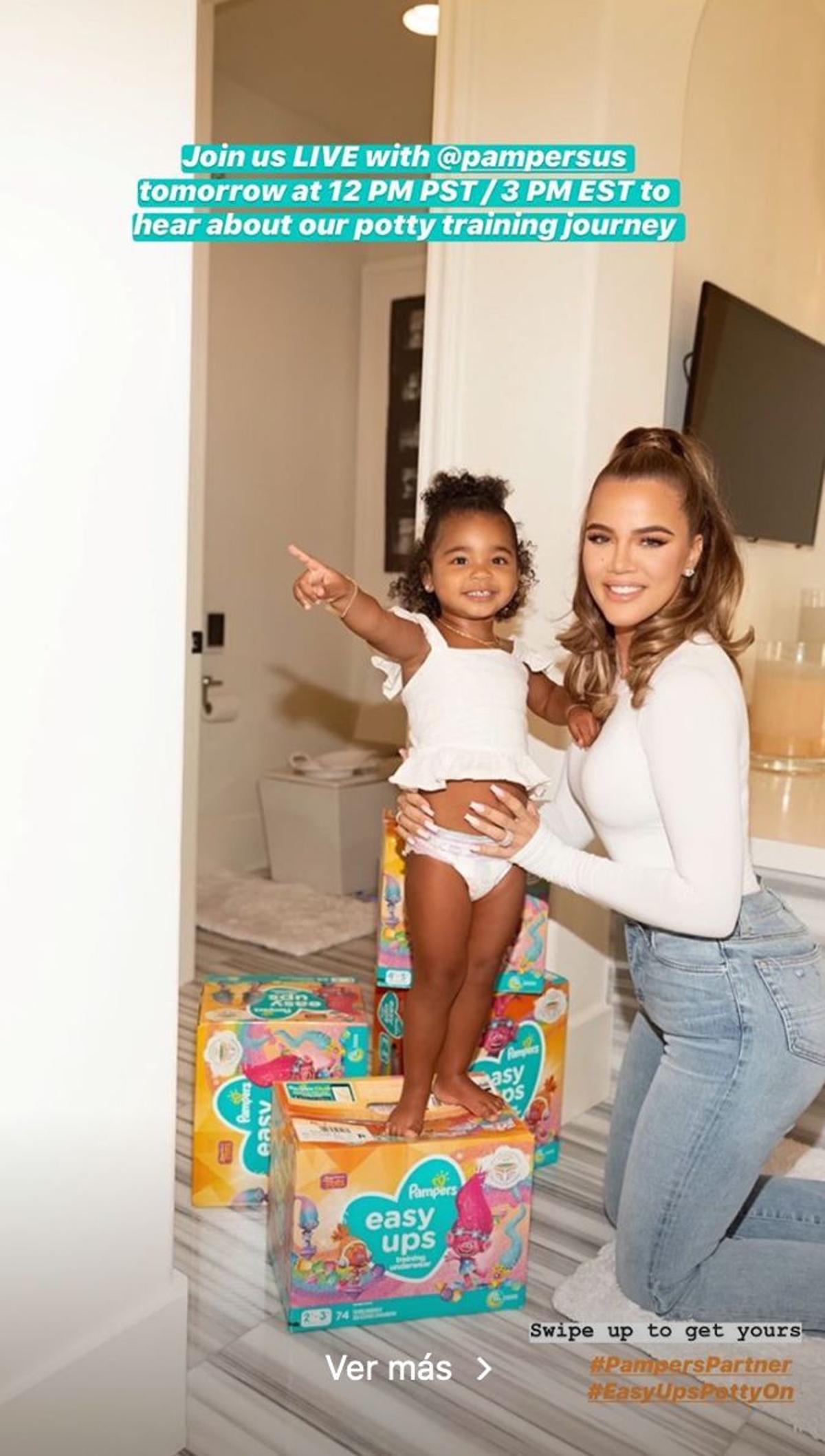 Khloe Kardashian y True Thompson juntas y muy cambiadas