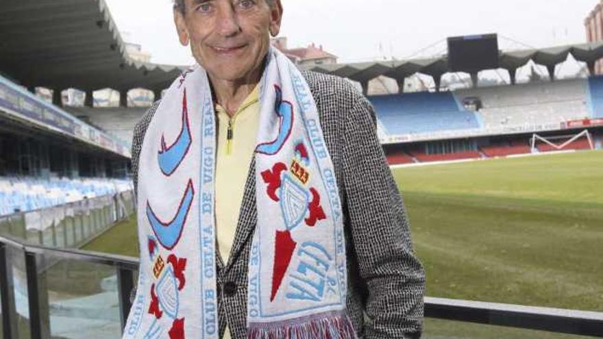 Carlos Mouriño, ayer en el estadio de Balaídos.  // Ricardo Grobas