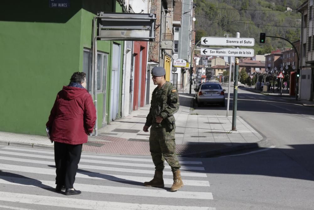 El Ejército, en tareas de desinfección en Asturias