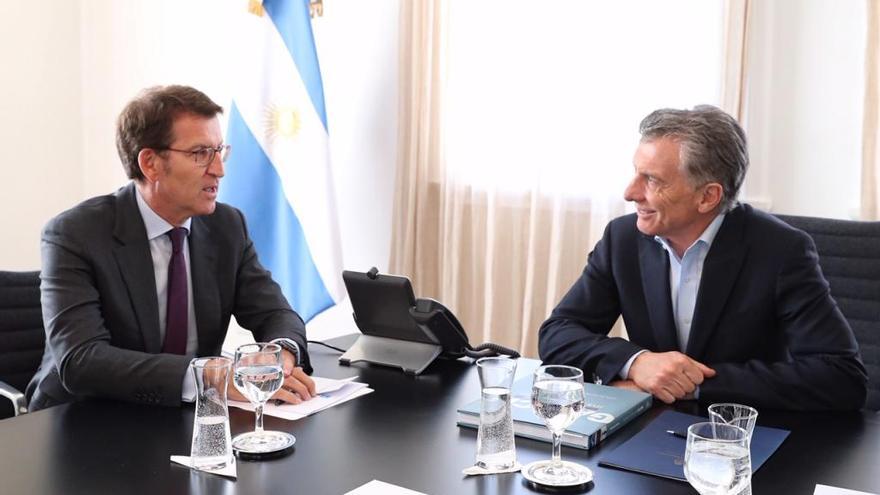 Reunión de Feijóo y Macri.