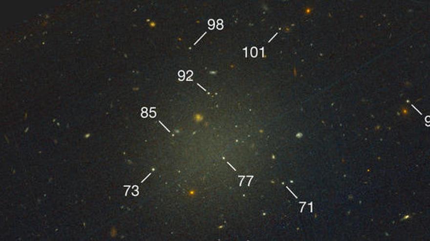 Composición de la galaxia NGC1052-DF2.