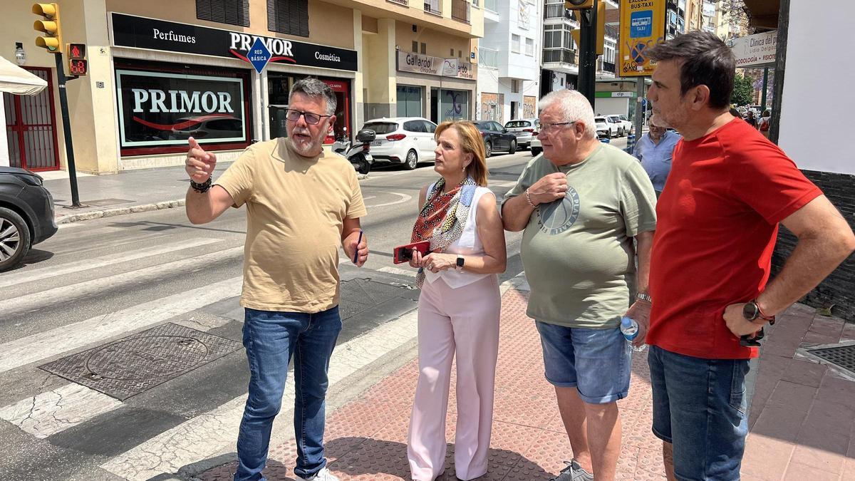 Visita de responsables socialistas al área.