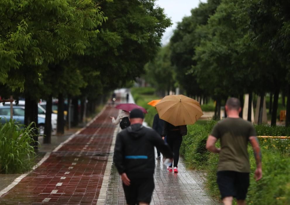 Lluvia en València.