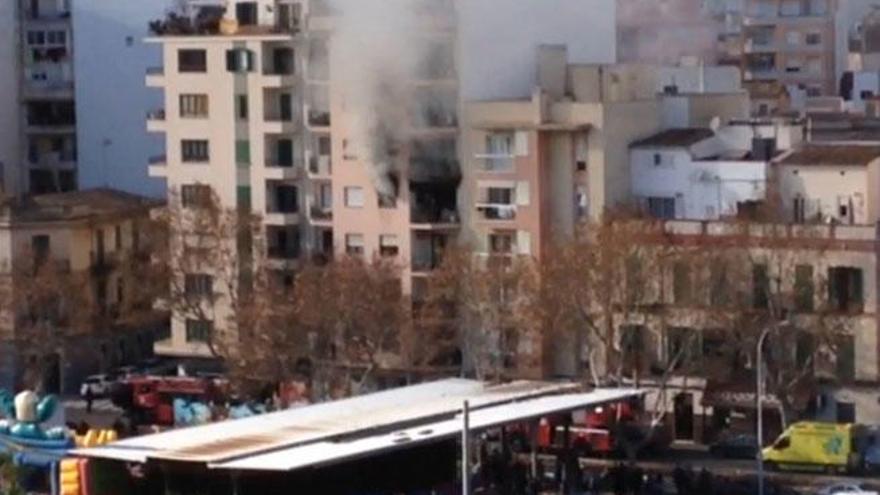 Wohnungsbrand im Zentrum von Palma de Mallorca.