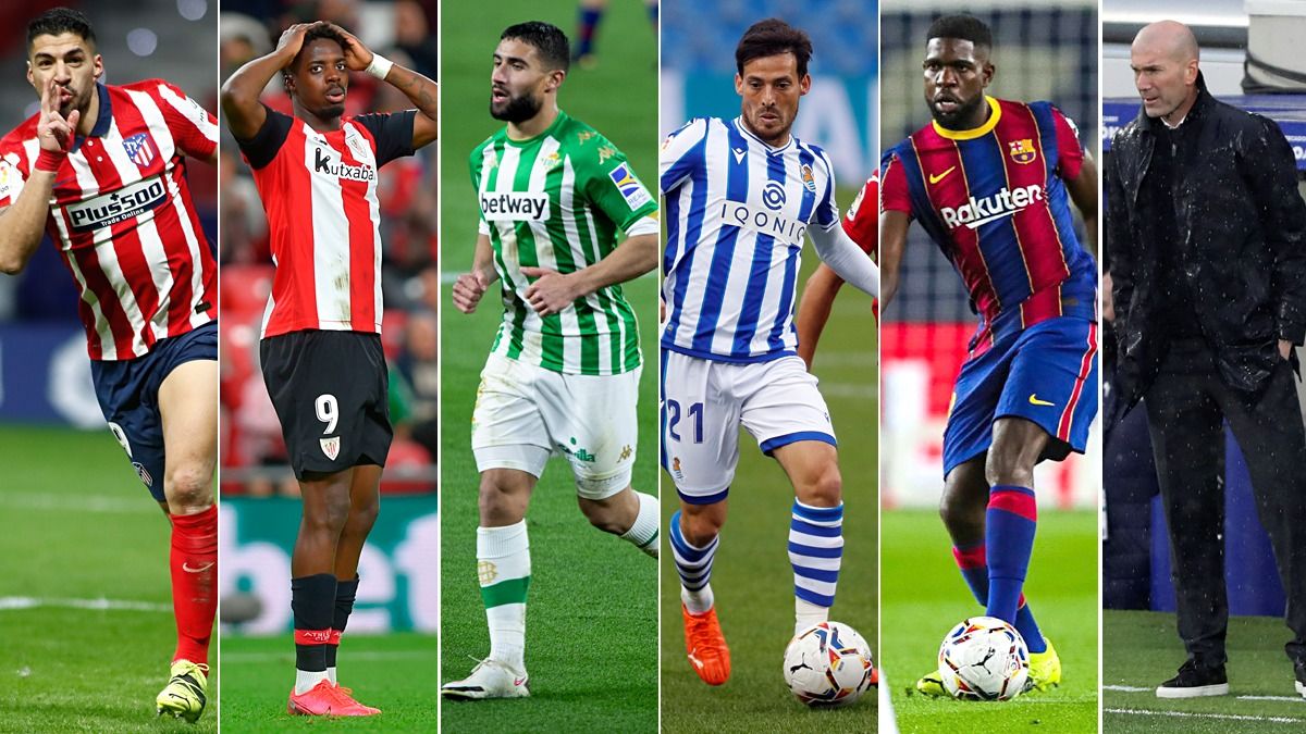 Luis Suárez, Iñaki Williams, Fekir, David Silva, Umtiti, Zidane, algunos de los casos de covid de la Liga.