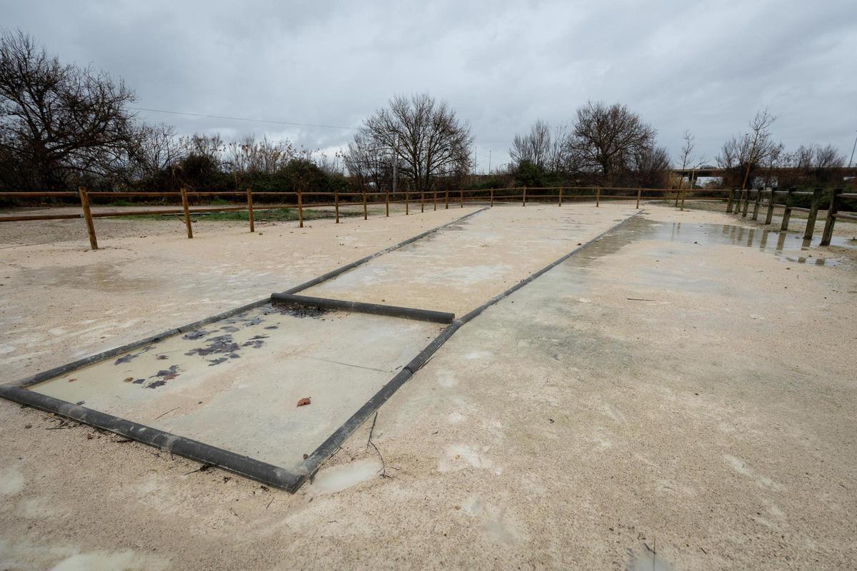 La pista de barra aragonesa de Rosales del Canal.