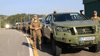 La Brilat de Pontevedra se despliega para vigilar los montes en plena oleada de incendios forestales