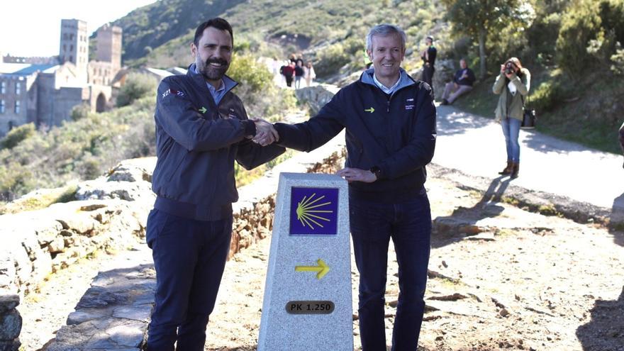 La Generalitat i la Xunta de Galícia inauguren una fita del camí de Sant Jaume a Sant Pere de Rodes