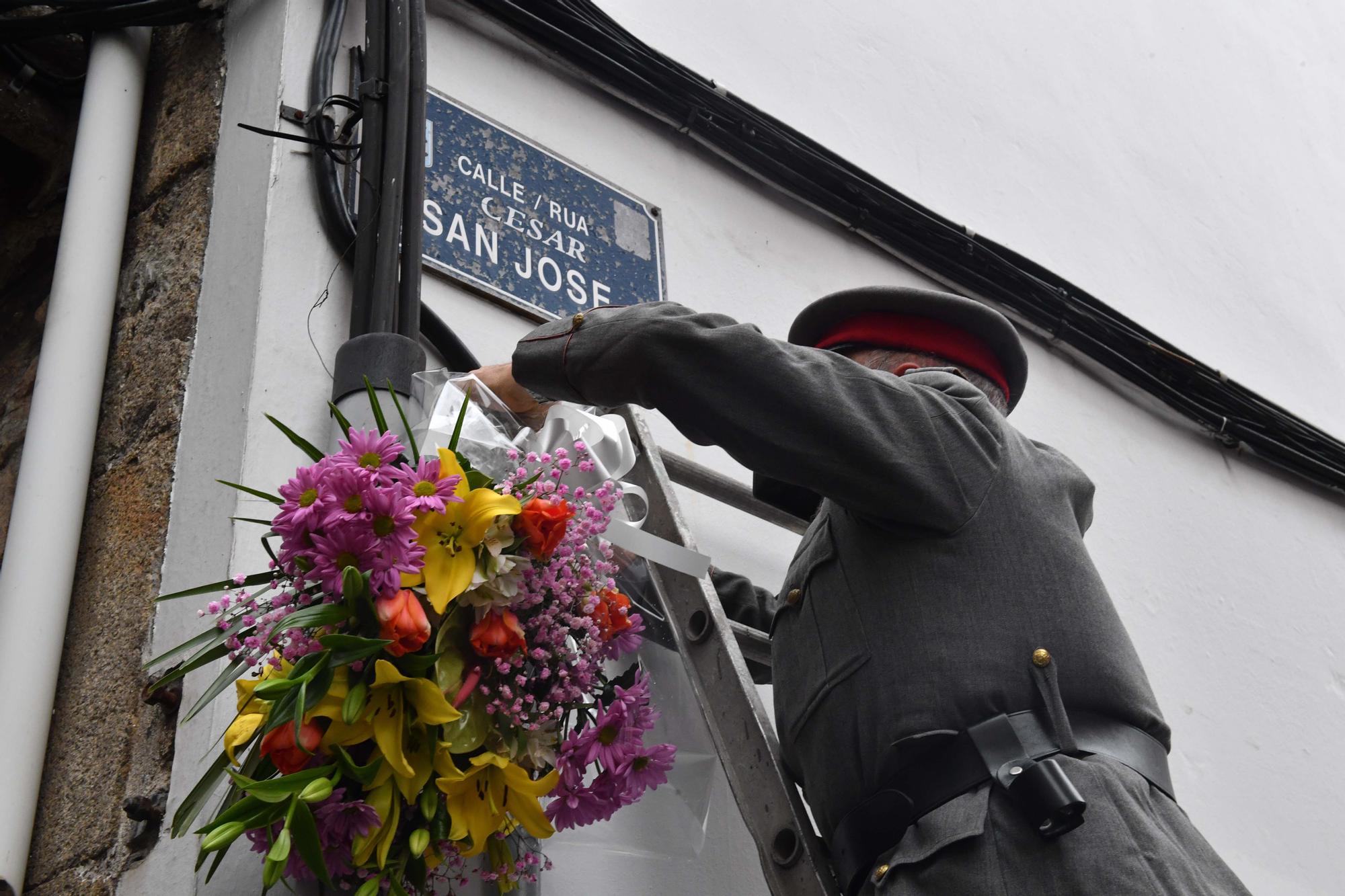 Martes de Carnaval: ofrendas florales en honor a los 'choqueiros' de la ciudad