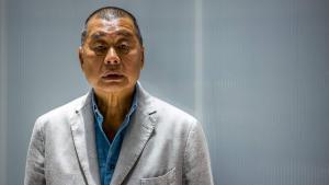 (FILES) In this picture taken on June 16, 2020, millionaire media tycoon Jimmy Lai poses during an interview with AFP at the Next Digital offices in Hong Kong. Hong Kong pro-democracy media mogul Jimmy Lai will not appeal his national security conviction that saw him sentenced to 20 years behind bars last month, his legal team said on March 6, 2026, without providing a reason. (Photo by Anthony WALLACE / AFP)