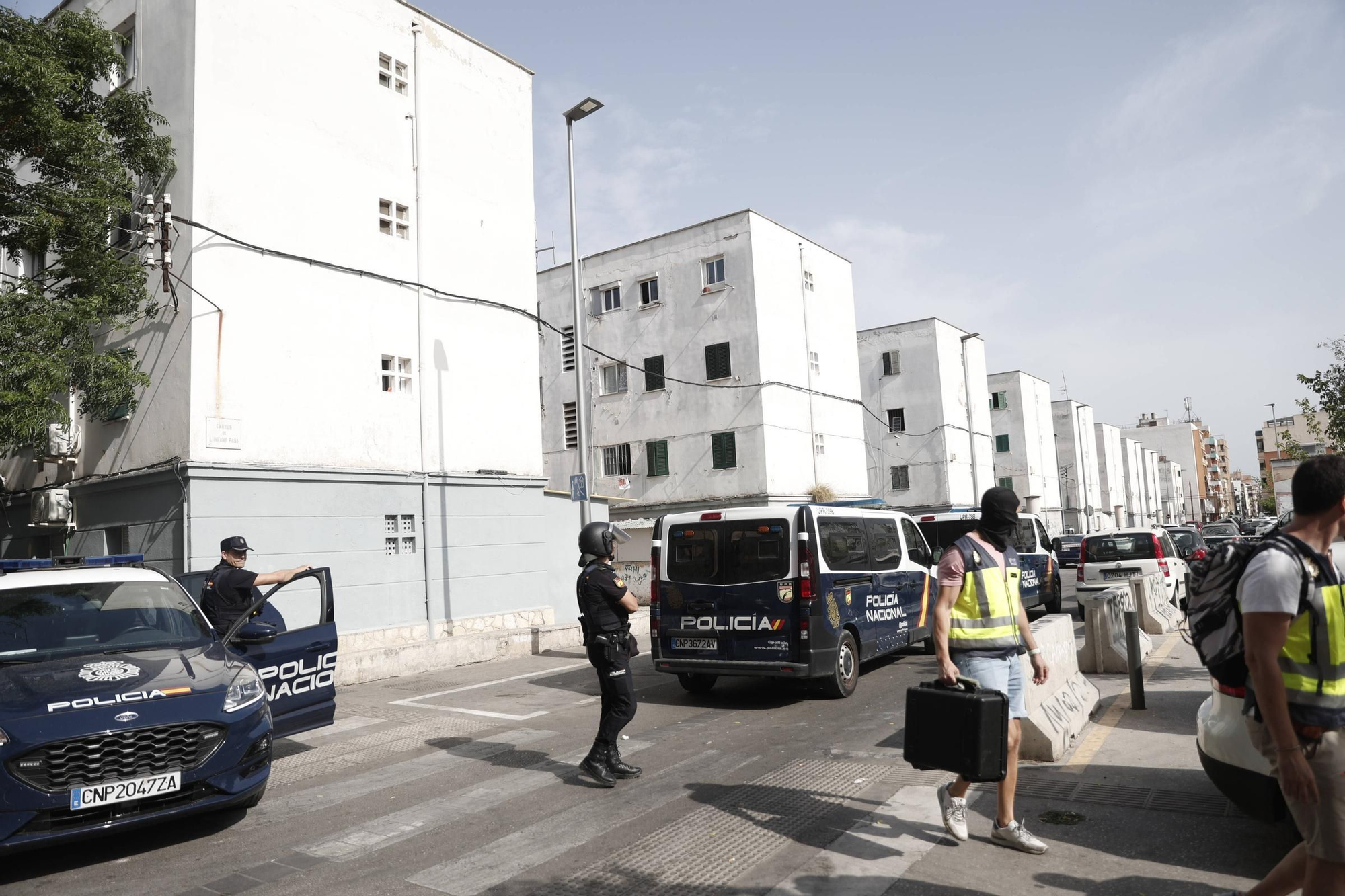 La Policía Nacional toma la barriada de Corea, en Palma, en una operación antidroga