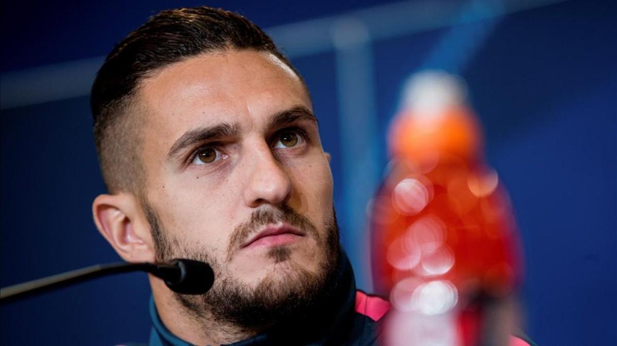 Koke hablando en rueda de prensa previa al Atlético-Roma