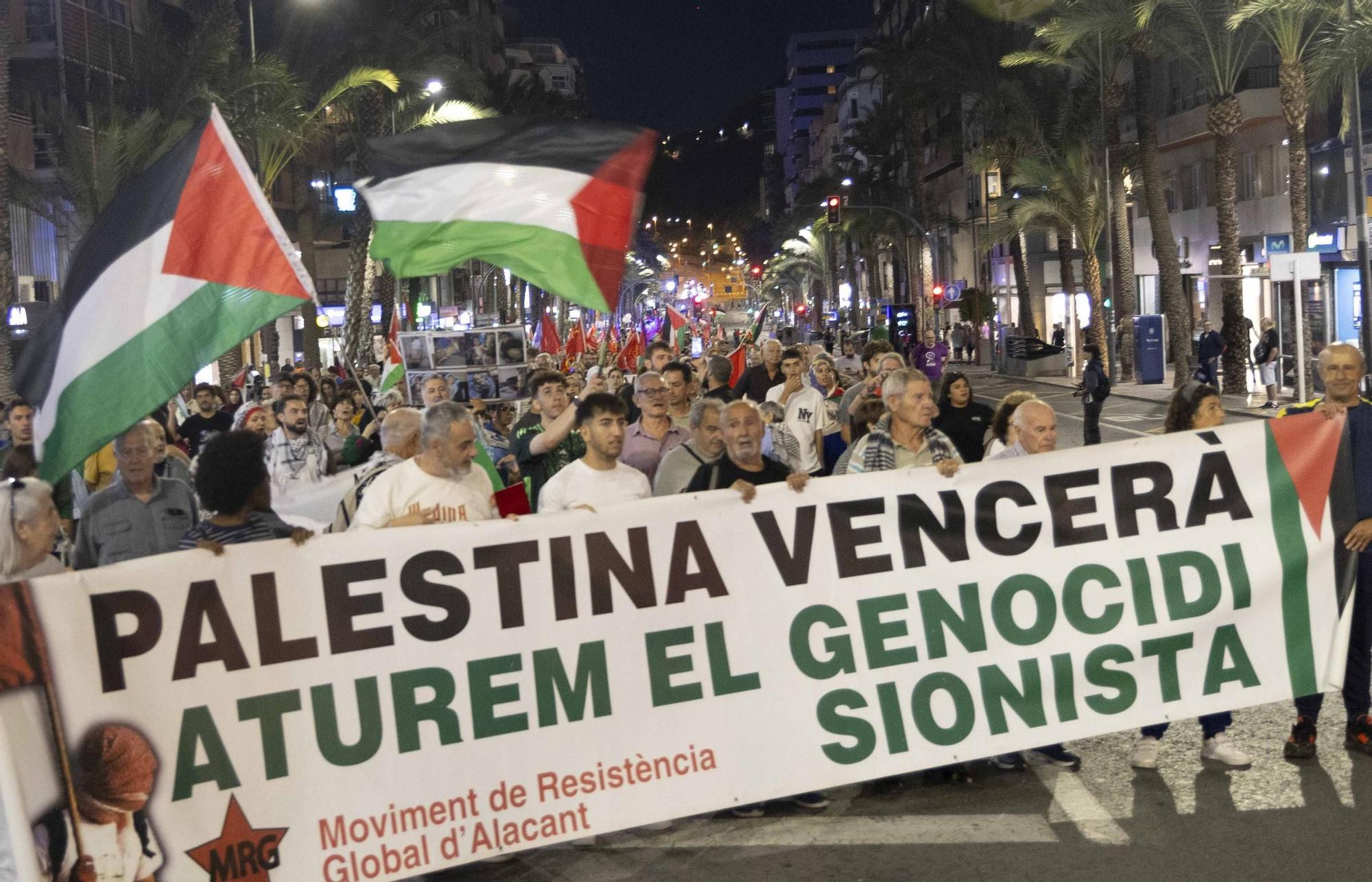 Alicante alza la voz por Palestina en una jornada de movilizaciones