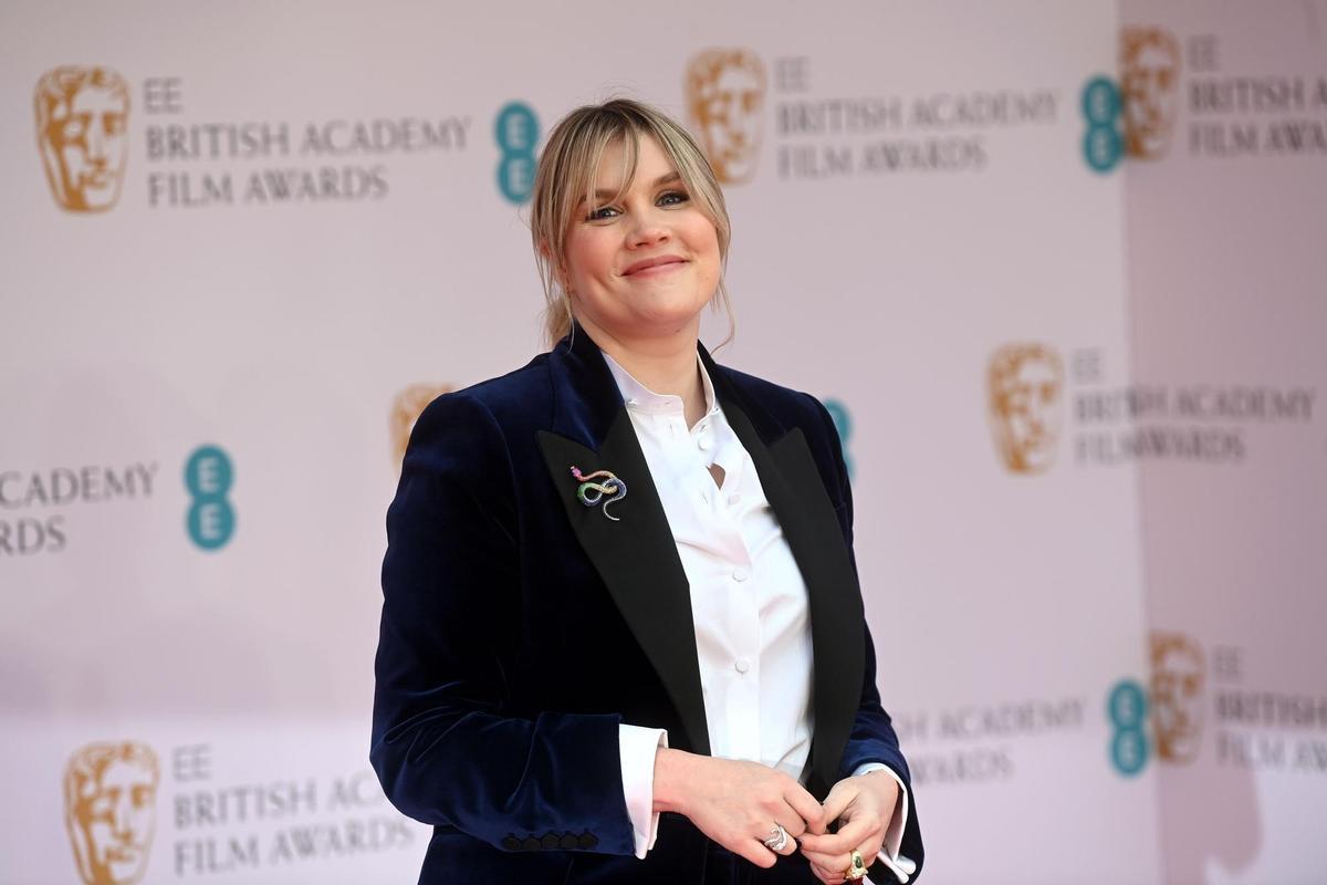 London (United Kingdom), 13/03/2022.- Emerald Fennell attends the 2022 EE BAFTA Film Awards at the Royal Albert Hall in London, Britain, 13 February 2022. The ceremony is hosted by the British Academy of Film and Television Arts (BAFTA) and is the first in-person event since the start of the pandemic. (Cine, Reino Unido, Londres) EFE/EPA/NEIL HALL *** Local Caption *** 54975994