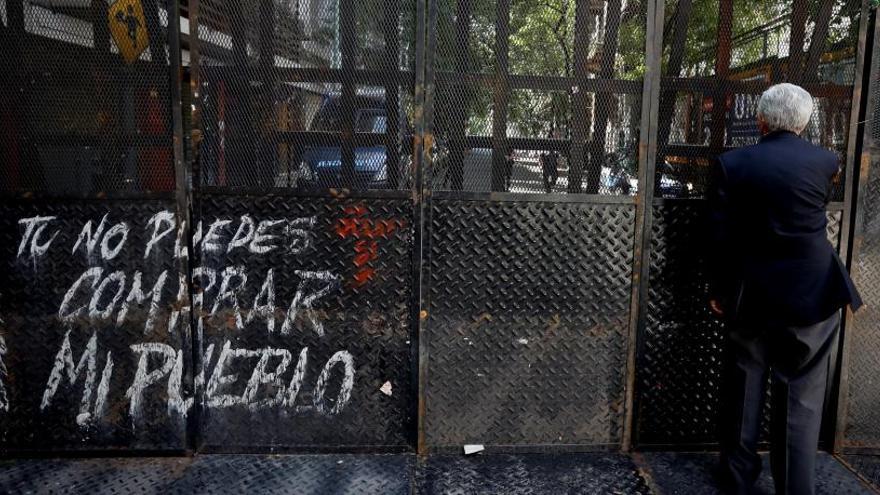 Manifestación en los alrededores del Congreso argentino.