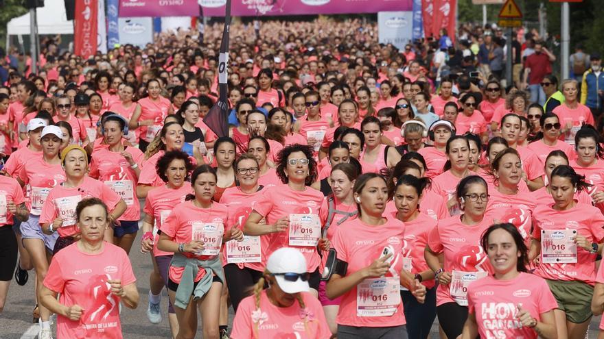 La fuerza de la marea rosa suma más de 5.000 participantes en la Carrera de la Mujer en Gijón: &quot;Hay que participar y hacer fuerza&quot;