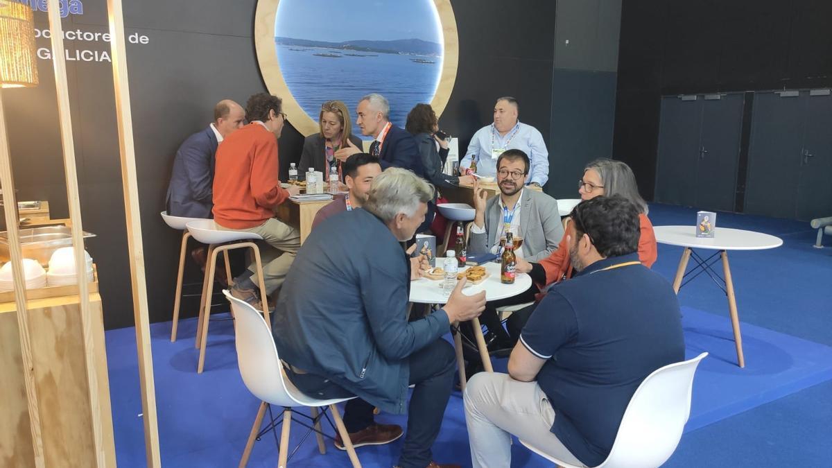 El puesto de exposición montado por Opmega en Seafood Barcelona.