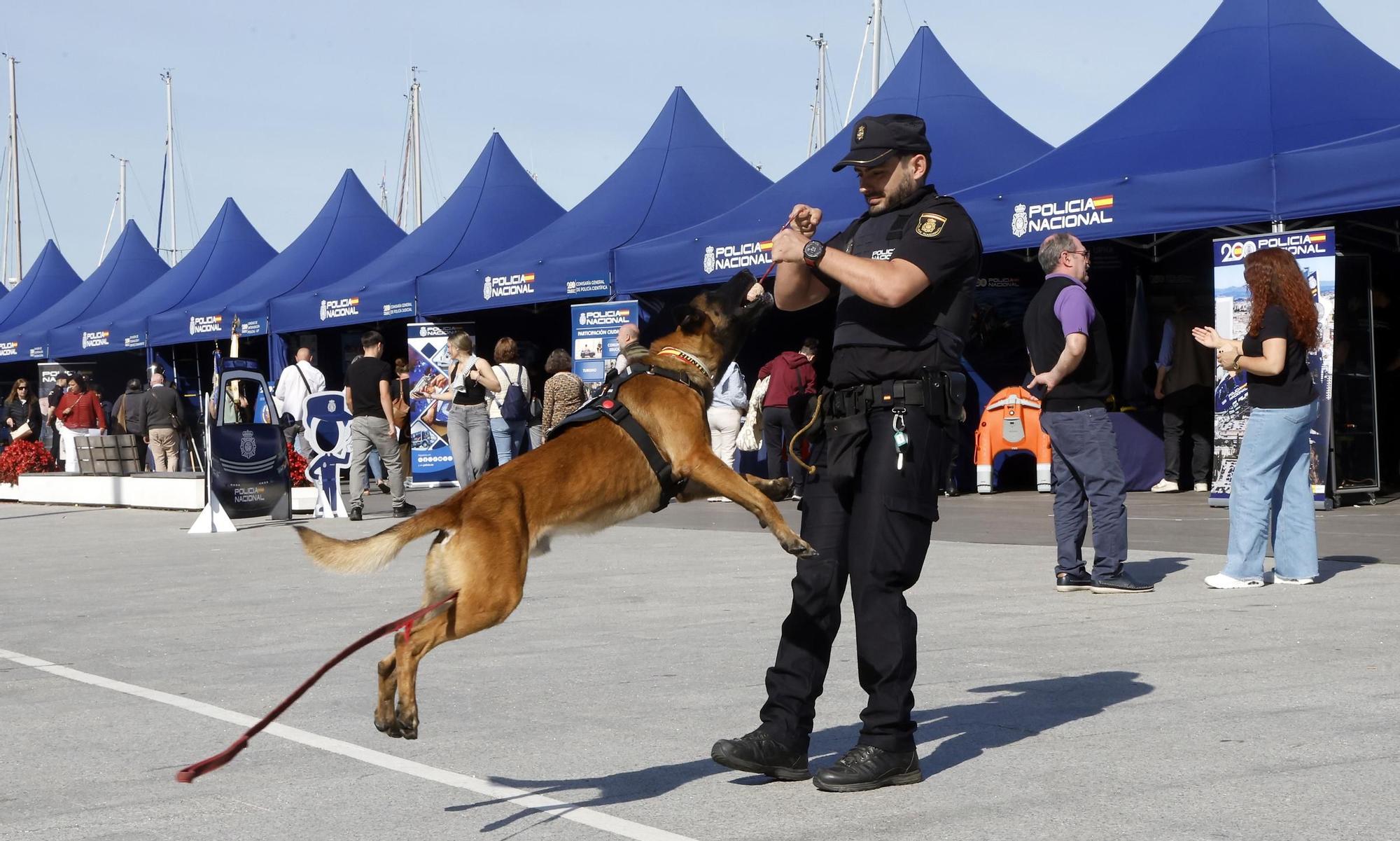 Los perros policía y el robot Sira, protagonistas en la "Exposición de Medios" de la Policía Nacional