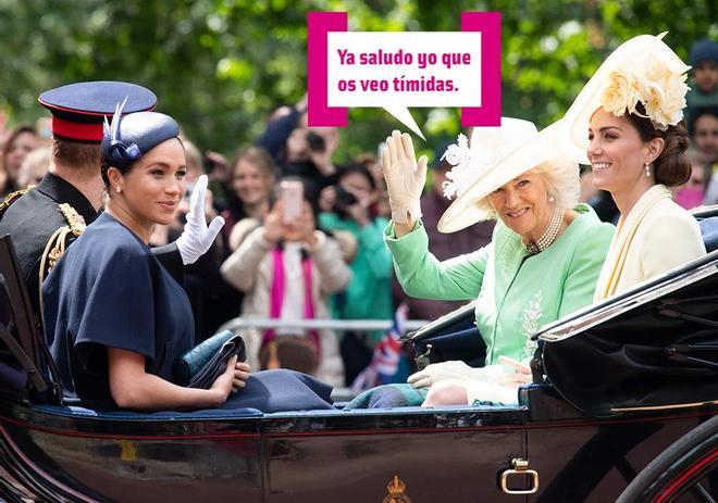 Meghan Marle y Kate Middleton en el desfile Trooping The Colour