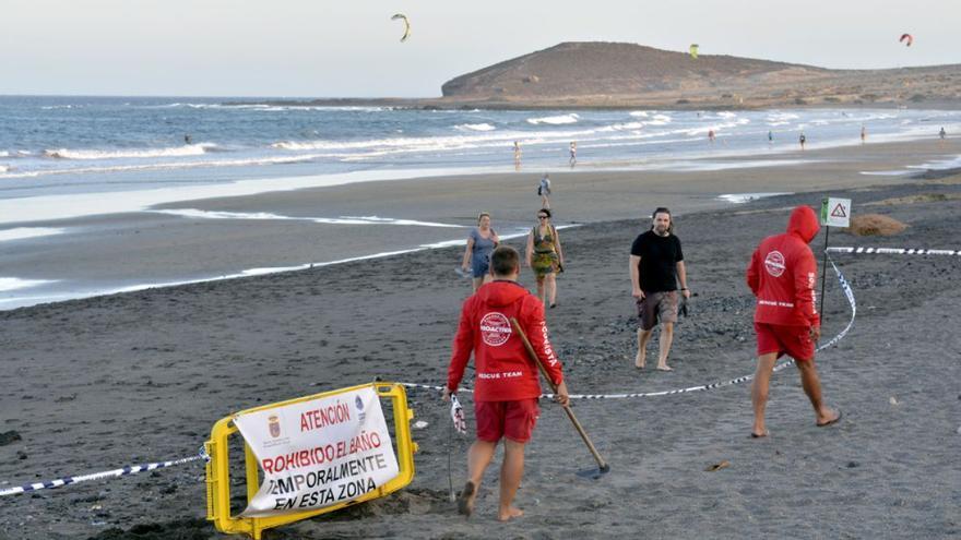 Prohibido el baño en las playas de El Médano y Leocadio Machado