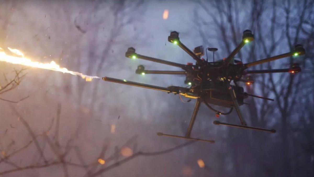 El nuevo lanzallamas para drones