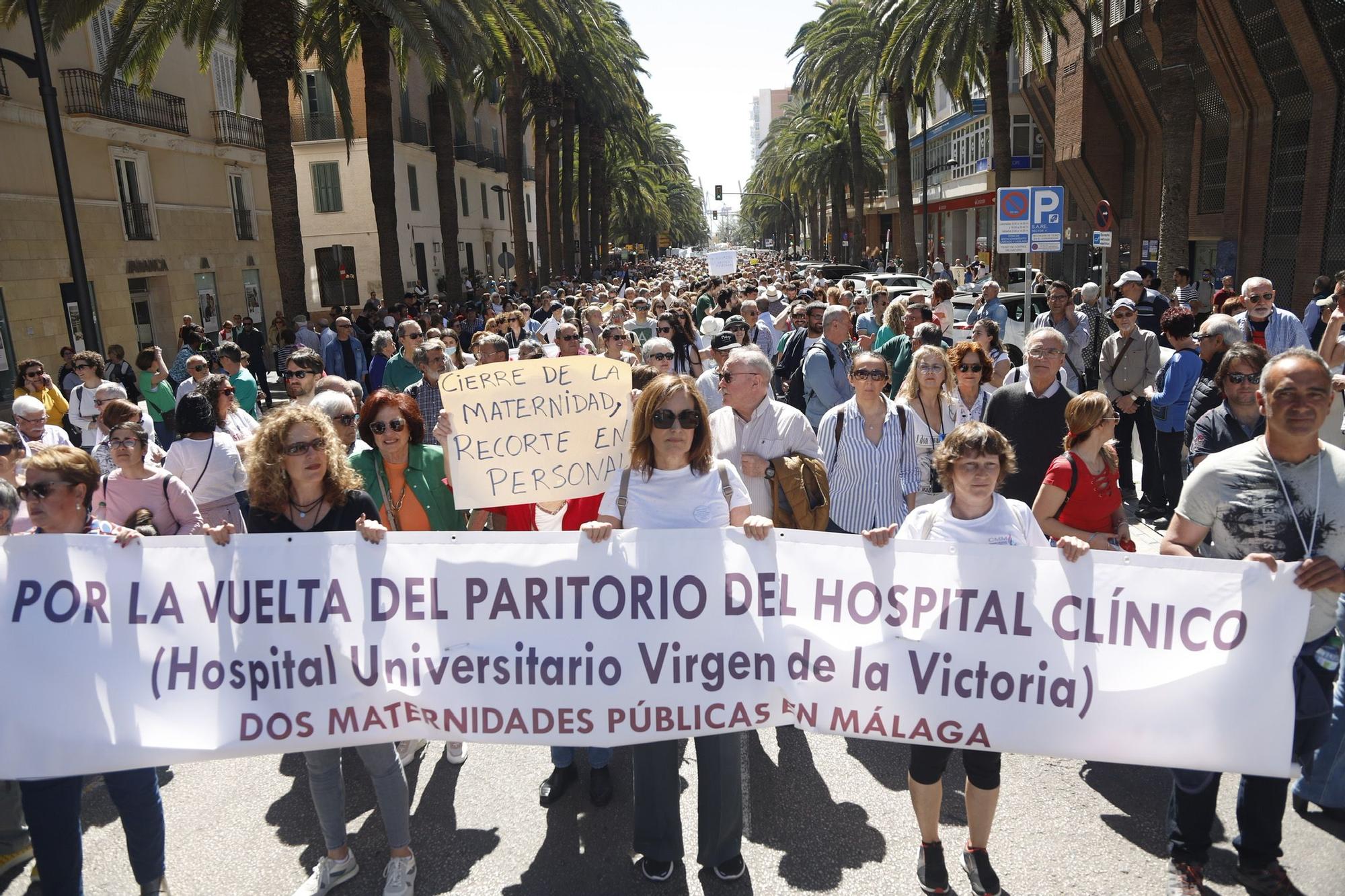 La manifestación en defensa de la Sanidad pública reúne a más de 7.000 personas en Málaga