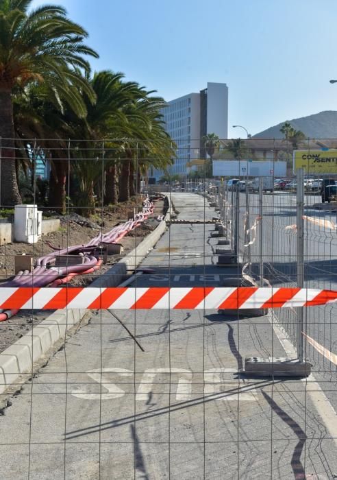 04-03-2020 LAS LPALMAS DE GRAN CANARIA. Obras de la metroguagua paralizadas en la calle Alicante. Fotógrafo: ANDRES CRUZ  | 04/03/2020 | Fotógrafo: Andrés Cruz