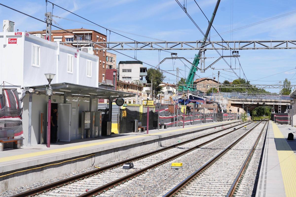 La estación de Parets del Vallès, en obras el pasado mes de septiembre.