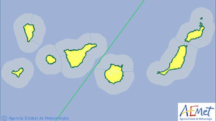 Avisos activos este sábado en Canarias.