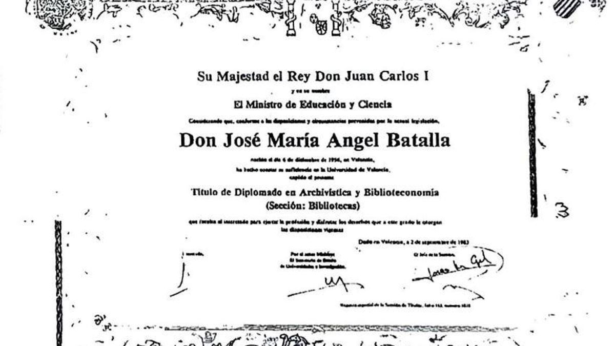 El título que presentó José María Ángel.