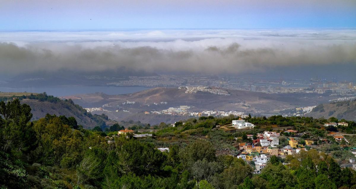 Vista aérea de la panza de burro sobre la ciudad.