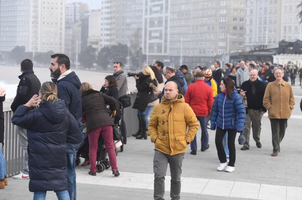 Temporal de viento en A Coruña