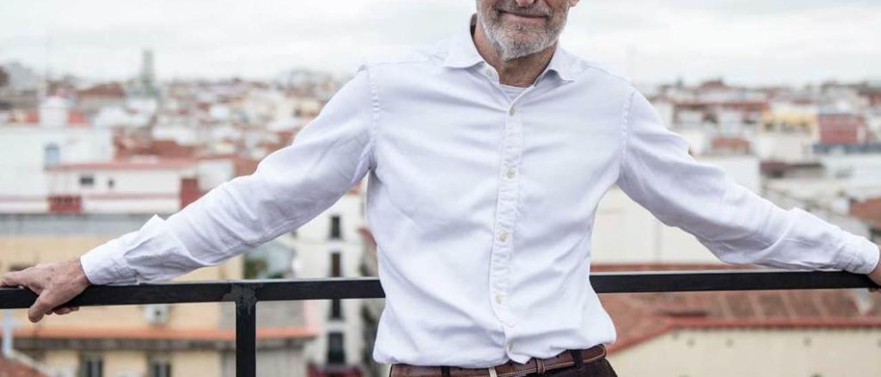 José Julio Rodríguez, en la sede de Podemos.