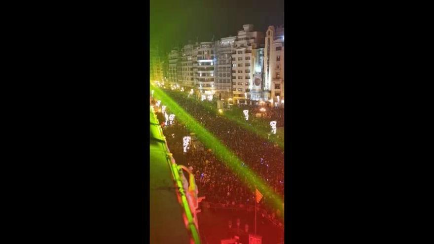 La Plaza del Ayuntamiento de València, a reventar en Nochevieja