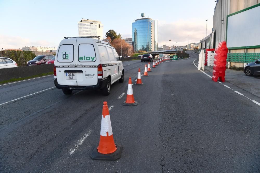 Cortado el acceso a Alfonso Molina desde Pocomaco