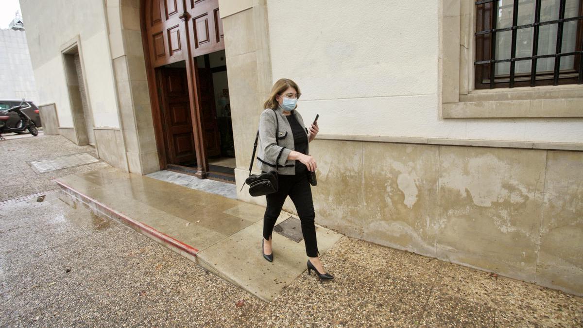 Mabel Campuzano, a su salida de San Esteban tras un Consejo de Gobierno