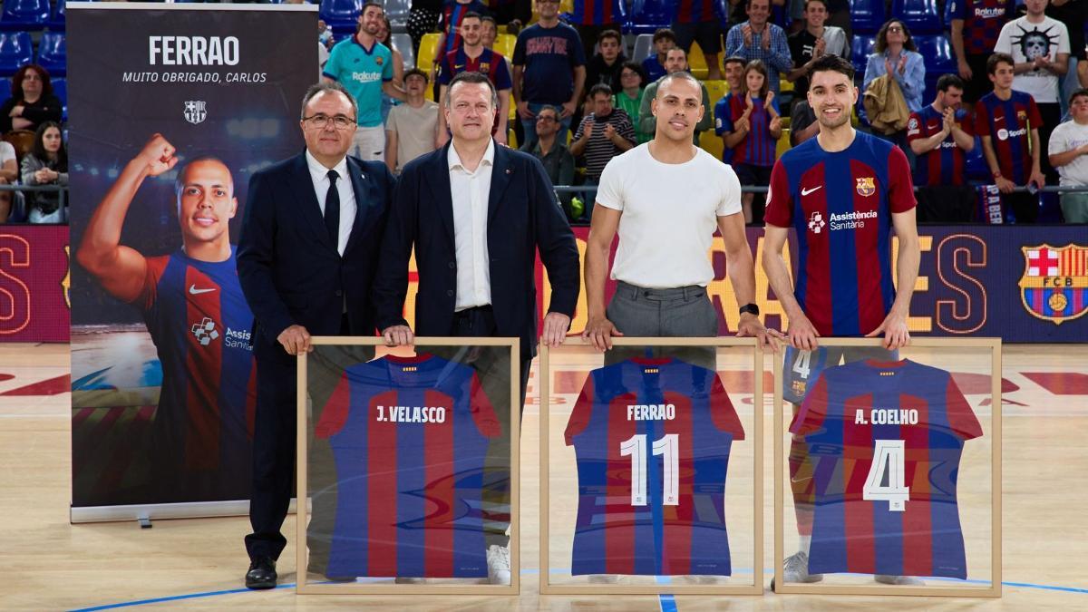 Aureli Mas, con Velasco, Ferrao y Coelho