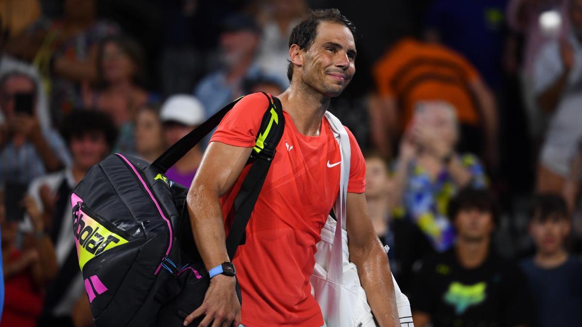 Nadal, despidiéndose del público de Brisbane en su último partido oficial