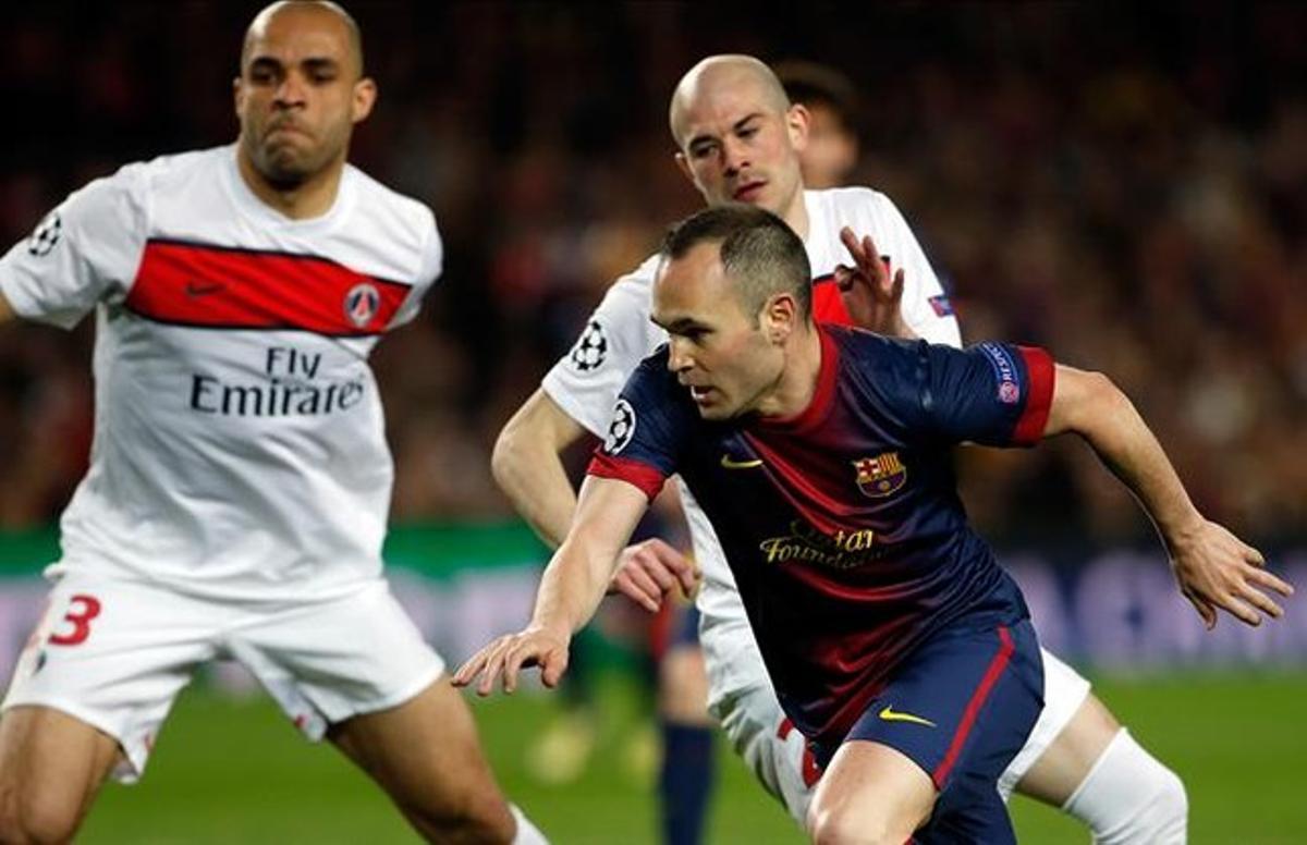Andrés Iniesta, durant el partit recent contra el PSG. Andrés Iniesta, durant el partit recent contra el PSG.