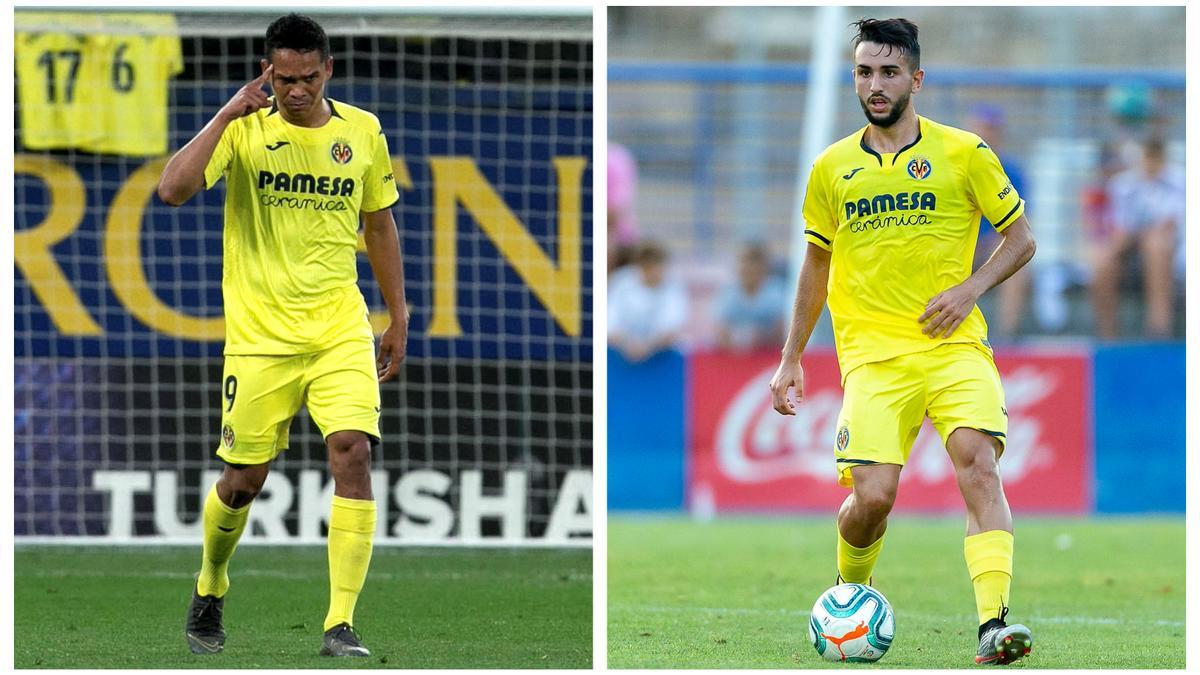 Carlos Bacca (i) y Manu Morlanes (d) son pasado y presente en el Villarreal CF.